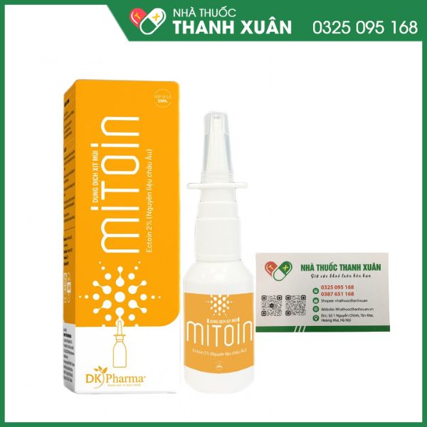 Dung dịch xịt mũi Mitoin kiểm soát viêm mũi dị ứng